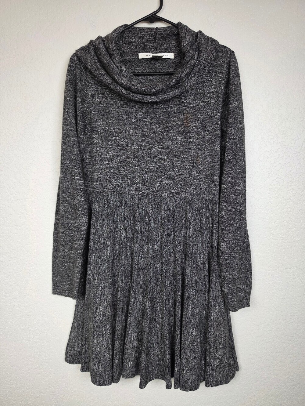 Max Studio Gray Knit Sweater Dress Large
